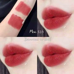 Son MAC Powder Kiss Lipstick #316 Devoted To Chili đỏ gạch cuốn hút, quyến rũ