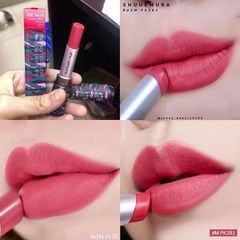 Son Shu Uemura Rouge Unlimited Matte lì mịn, #383 hồng dâu ánh đất nữ tính, phiên bản Limited