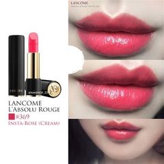 Son Lancome L'absolu Rouge Cream bán lì, mềm lâu trôi, tông hồng dịu ngọt, tươi trẻ (Tester) 