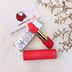 Son Lancome L'absolu Rouge Drama Matte #157 Obsessive Red cam san hô trẻ trung, nhẹ nhàng