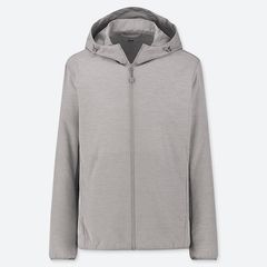 Áo gió nam Uniqlo chống nắng, cản mưa, gió, bụi siêu thoáng, #03 Gray 