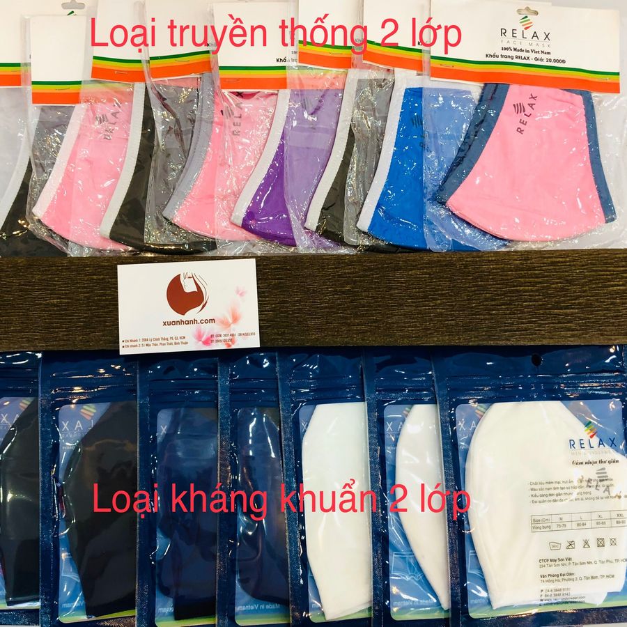 Combo 6 khẩu trang Relax nano kháng khuẩn cao cấp, 2 lớp ôm thoáng dễ chịu -MUA 1 TẶNG 1