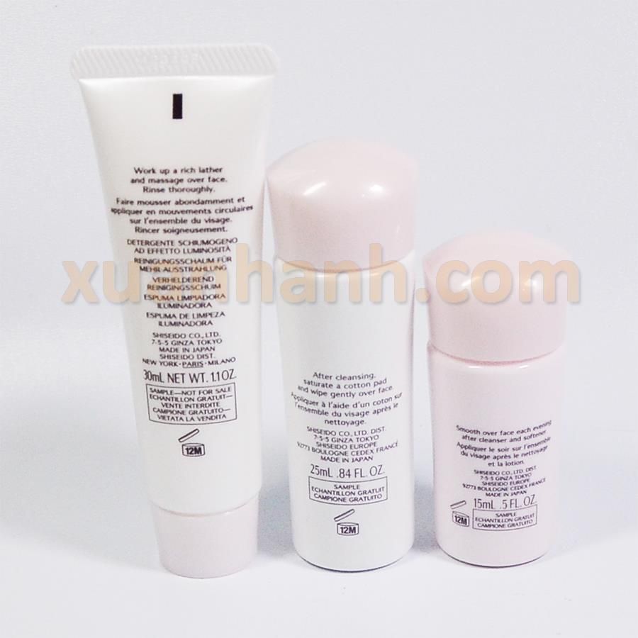 Set Shiseido White Lucent dưỡng ẩm trắng da cơ bản nhất, không nhờn(3step)