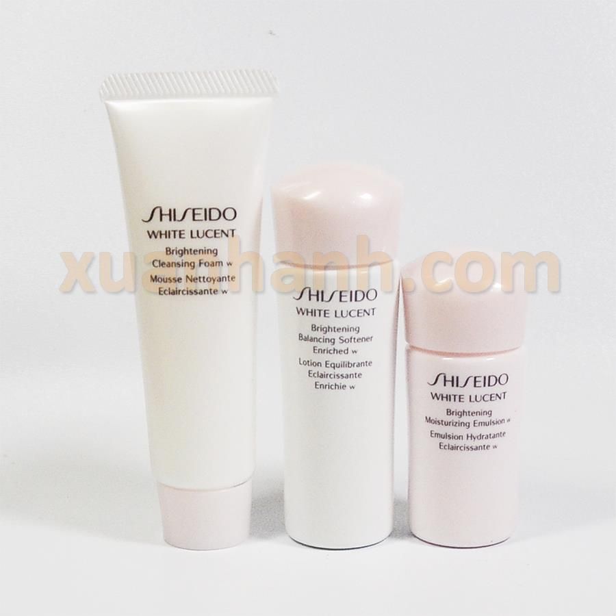 Set Shiseido White Lucent dưỡng ẩm trắng da cơ bản nhất, không nhờn(3step)