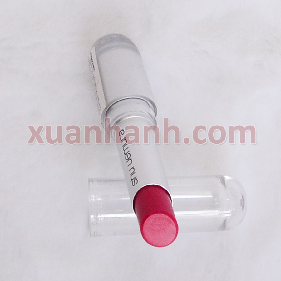Son Shu Uemura tester dòng son lì, lên màu rất tốt hồng sen chuẩn MPK376