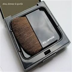 Case (hộp) đựng lõi phấn phủ Shu Uemura kèm cọ phủ, có gương