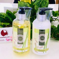 Bộ dầu gội xả Om Fountain Lemongrass trị rụng, cân bằng ẩm cho tóc dầu 250mlx2
