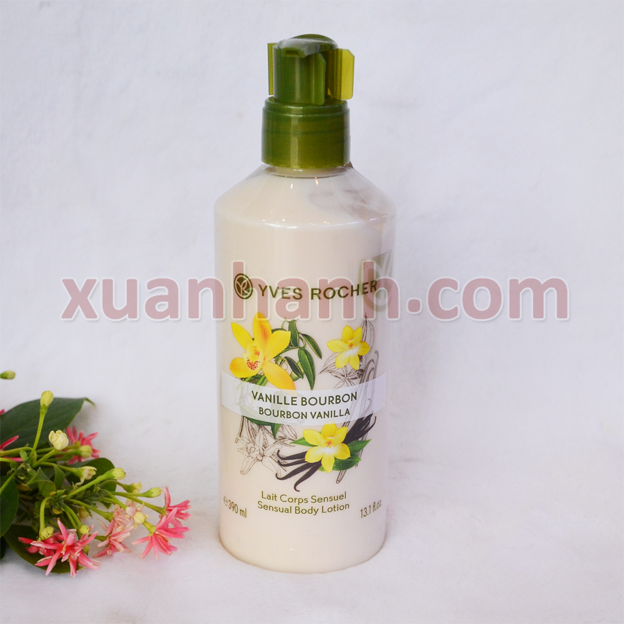 Sữa dưỡng thể Yves Rocher Bourbon Vanilla ngọt nhẹ đầy tinh tế, 390ml