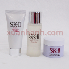 Bộ 3 sản phẩm SK-II chăm sóc da cơ bản, dưỡng ẩm trắng sáng da, mini