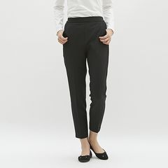 Quần tây Gu đen lưng thun dẹp bản rộng 3cm lưng cao, thoải mái, size L