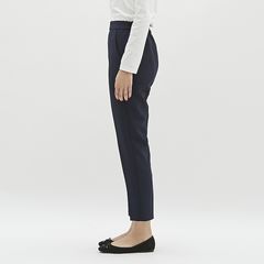 Quần tây Gu đen lưng thun dẹp bản rộng 3cm lưng cao, thoải mái, size L
