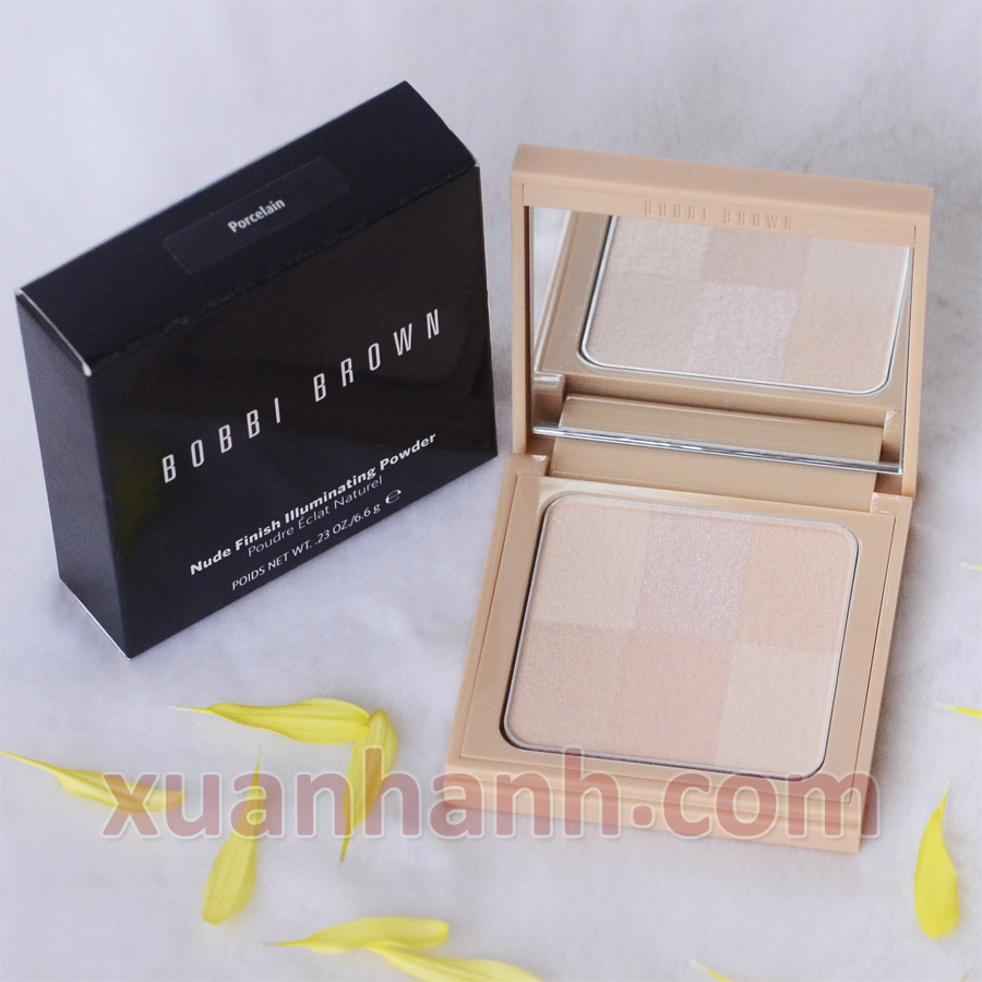 Phấn phủ Bobbi Brown Nude Finish phủ hoàn hảo thắp sáng, glow da trẻ trung, Porcelain