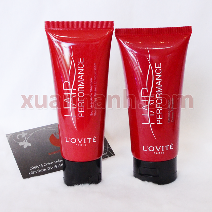 Set dầu gội, kem xả L'ovite Performance hương thơm dễ chịu, tiện du lịch, cặp 50mlx2