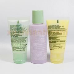Bộ 3 steps Clinique cho da hỗn hợp khô, thường thiếu nước mini (new)