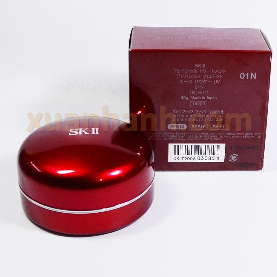 Phấn phủ bột SK-II Facial Treatment Loose Powder UV, trắng hồng tự nhiên 01N