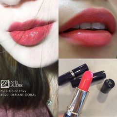 Son Estee Lauder Envy Rouge 320 Defiant Coral hồng san hô, tách set, 2.8g