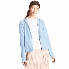 Áo chống nắng Uniqlo Airism UV Cut thun lạnh, 60 Light Blue size L