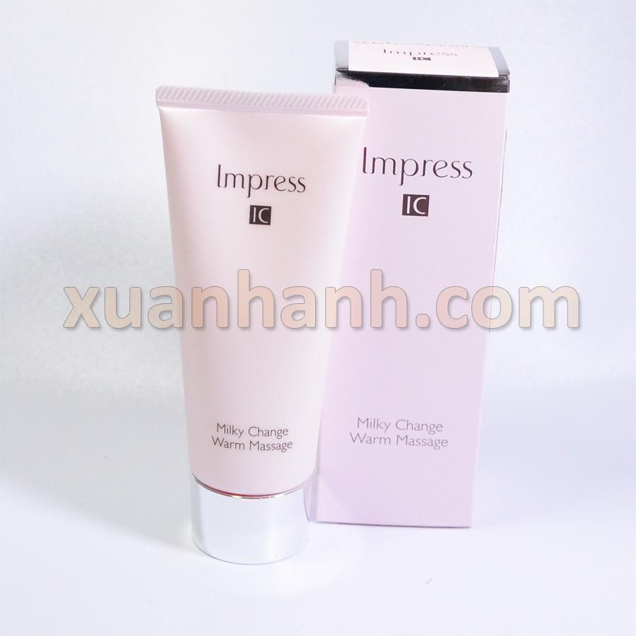 Kem massage Kanebo Impress IC Milky Change Warm Massage mặt nạ 2in1