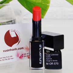Son Shu Son Shu Uemura Rouge Amplified Matte son lì, mềm mịn #570, đỏ cam tươi trẻ