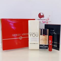 Set Giorgio Armani Limited với nước hoa tới 15ml + kem nền + son kem sang trọng, cuốn hút.