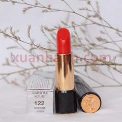 Son Lancome L'absolu Rouge 122 dòng son cao cấp, đỏ ánh cam rất đẹp.