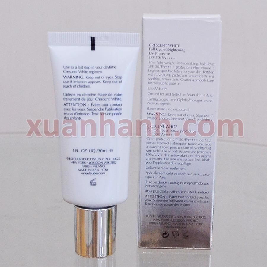 BB Creme Estee Lauder Crescent White SPF50, chống nắng có màu, bảo vệ da