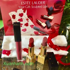 Gift set 3 son Estee Lauder full size dòng cao cấp, màu đỏ và đất đẹp