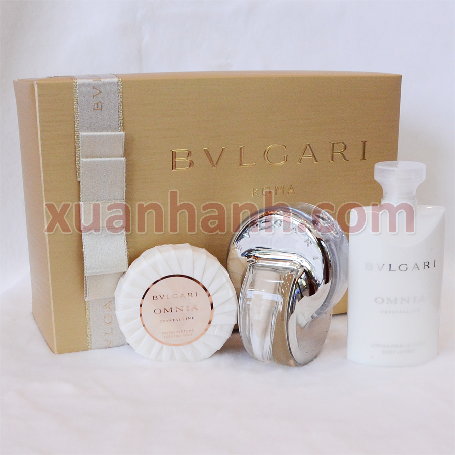 Gift set nước hoa nữ BVL Omnia Crystalline nữ tính, tinh khiết, giá trị vượt trội
