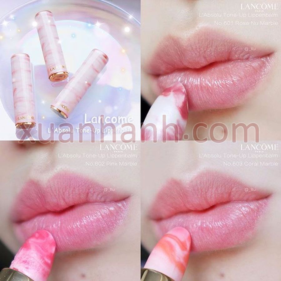 Son dưỡng Lancome L'absolu Tone Up 2in1 nâng sắc màu môi tuyệt đẹp #602