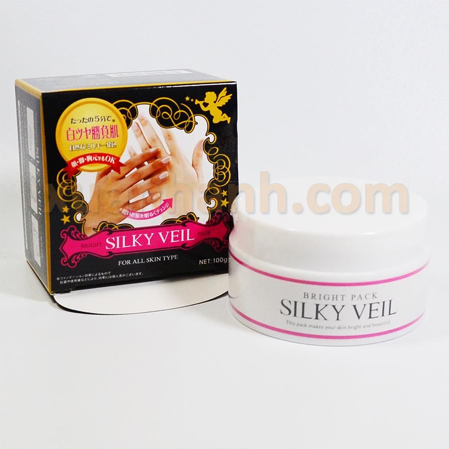 Kem dưỡng trắng da SILKY VEIL trắng da toàn thân có màu trắng sáng 100g