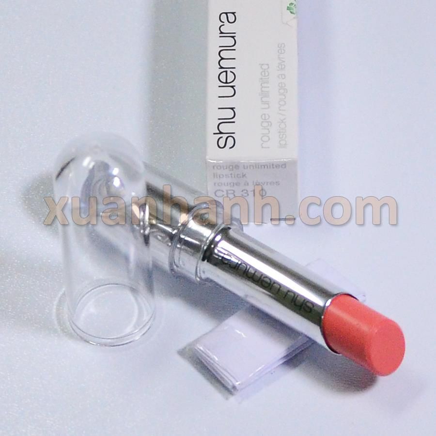 Son Shu Uemura Rouge Unlimited dưỡng mềm môi, cam nude CR310