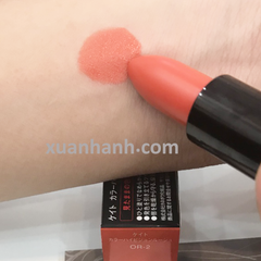 Son Kanebo Kate Color Highvision Rouge, chất kem lì, chuẩn cam tươi OR-2