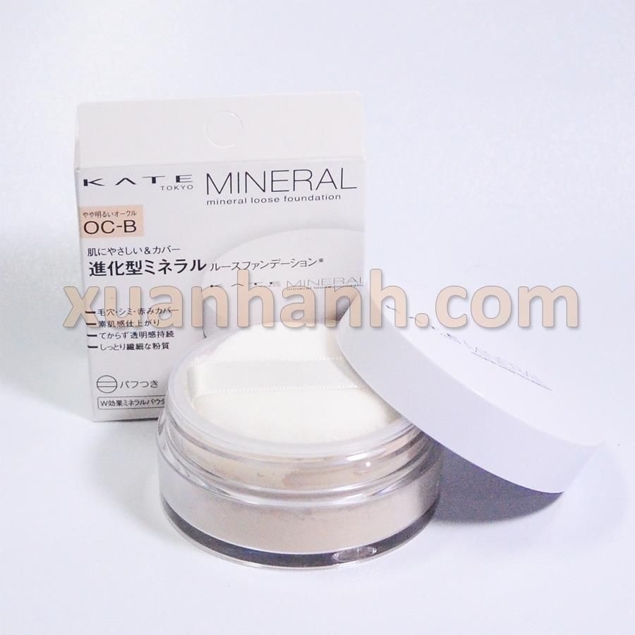 Phấn phủ bột Kanebo Kate Mineral khoáng chất lành tính, kìm dầu OC-B