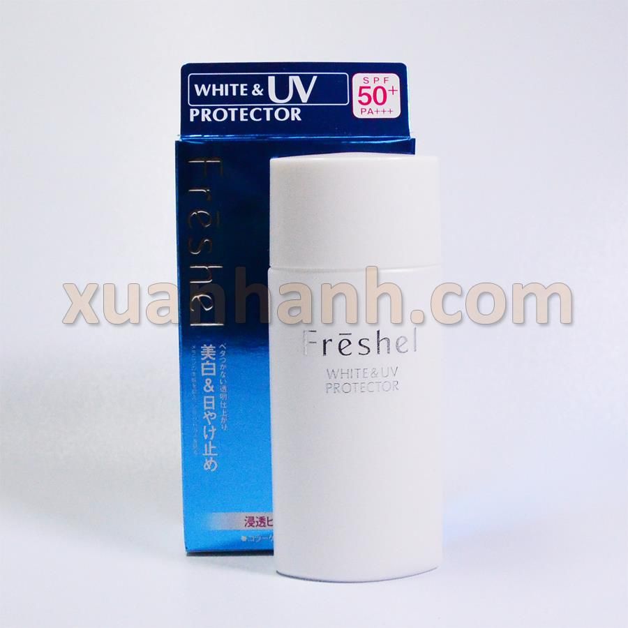 Chống nắng Kanebo Freshel White UV Day SPF50, PA+++ dạng sữa lỏng cực thoáng da