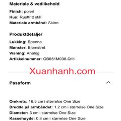 Đồng hồ nữ Olivia-Burton mặt tròn sang, thời thượng, đẳng cấp