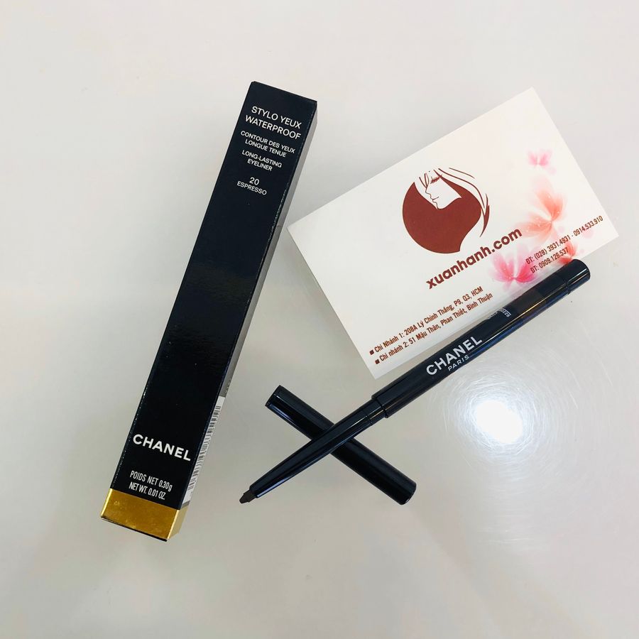 Chì liner Chanel Long-Lasting Eyeliner dạng sáp vặn, chống nước, nâu đen