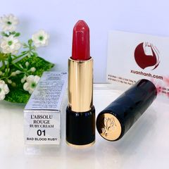 Son Lancome L'absolue Rouge Ruby Cream #01 Bad Blood đỏ ruby sang trọng