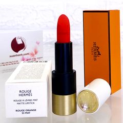 Son Hermes Rouge Matte Lipstick cam đỏ tươi trẻ, năng động #53 Rouge Orange