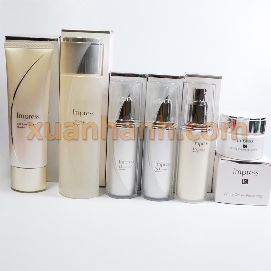 Bộ Kanebo Impress cao cấp trắng da, săn chắc cơ mặt, chống lão hóa trọn bộ 6sp