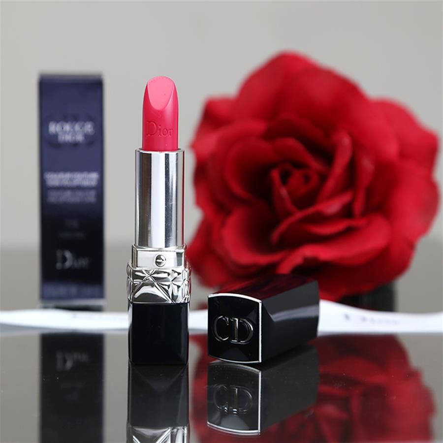 Son Dior Rouge 775 Darling chất kem, cover tốt, bám màu, hồng tươi