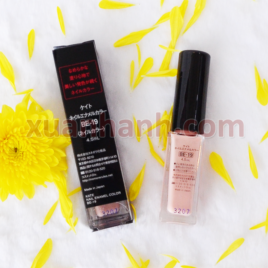 Sơn móng Kanebo Kate Nail Color BE19 nude da  tự nhiên, chuẩn beige