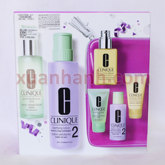 Bộ 3 steps Clinique cho da hỗn hợp khô, thường thiếu nước (bigsize + mini)