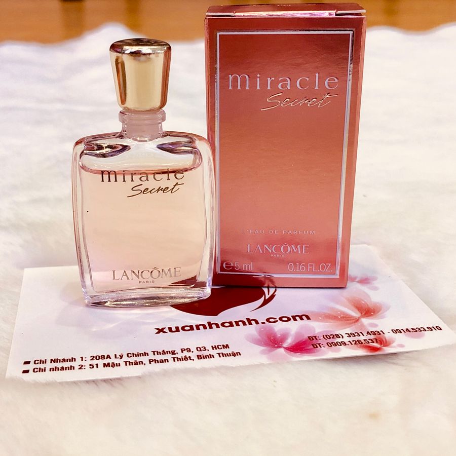 Nước hoa nữ Lancome Miracle Secret hương thơm ngọt ngào, quyến rũ, EDP, 5ml