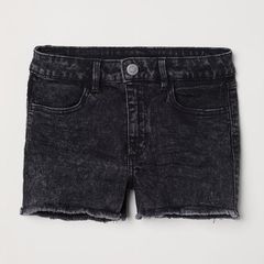 Quần short jean H&M lưng cao cá tính, thể thao, năng động, Black