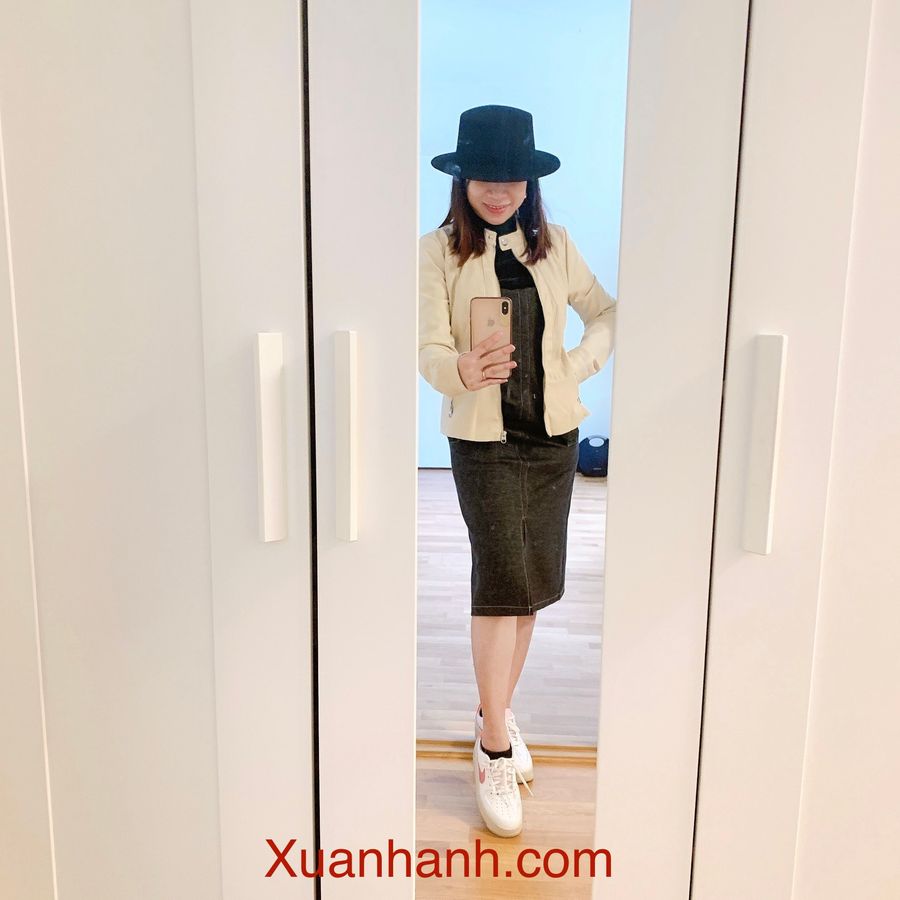 Áo khoác Vero Moda chất liệu da cao cấp, màu kem tinh tế, thanh lịch (THANH LÝ)