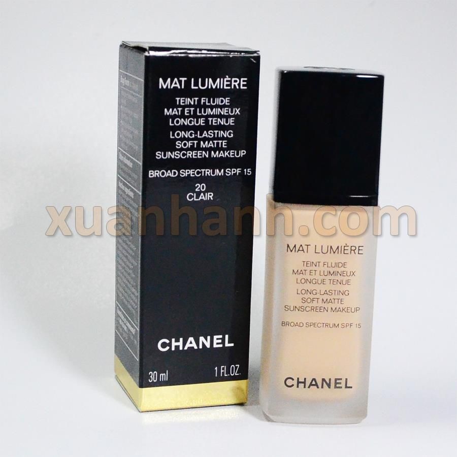 Kem nền Chanel Mat Lumiere Long Lasting Soft Matte 20 Clair be da sáng