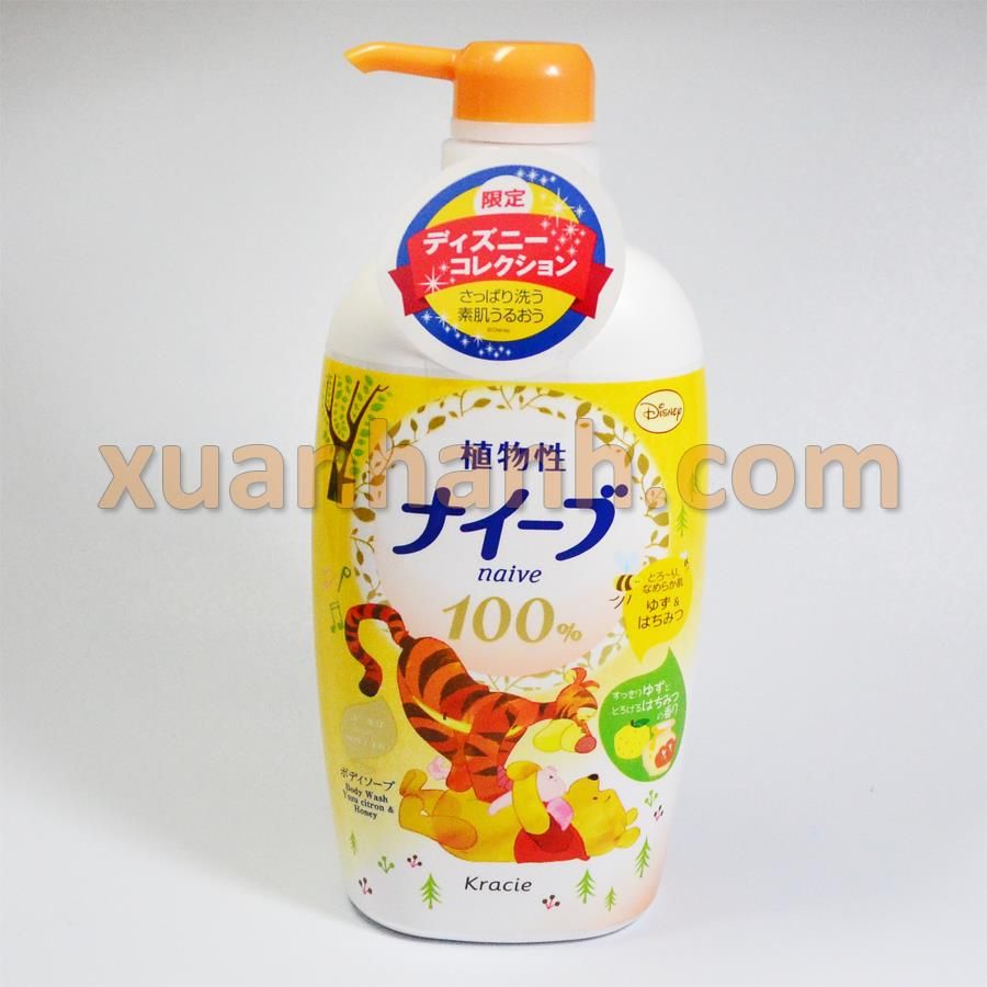 Sữa tắm cho bé Kracie Disney Nhật Bản sạch thơm, dịu nhẹ Yuzu Citron 580ml