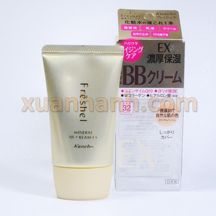 BB Cream Kanebo Freshel EX, SPF32, PA++ chống lão hóa, đều màu da.