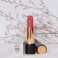 Son Lancome L'absolu Rouge 290 Poeme Matte chất lì hồng môi pha đất.