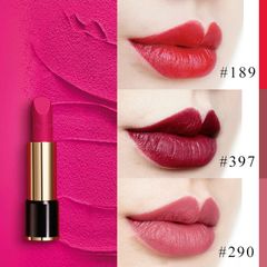 Son Lancome L'absolu Rouge 290 Poeme Matte chất lì hồng môi pha đất.